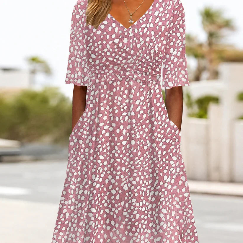 Margherita | Flared Midi Dress with Polka Dots