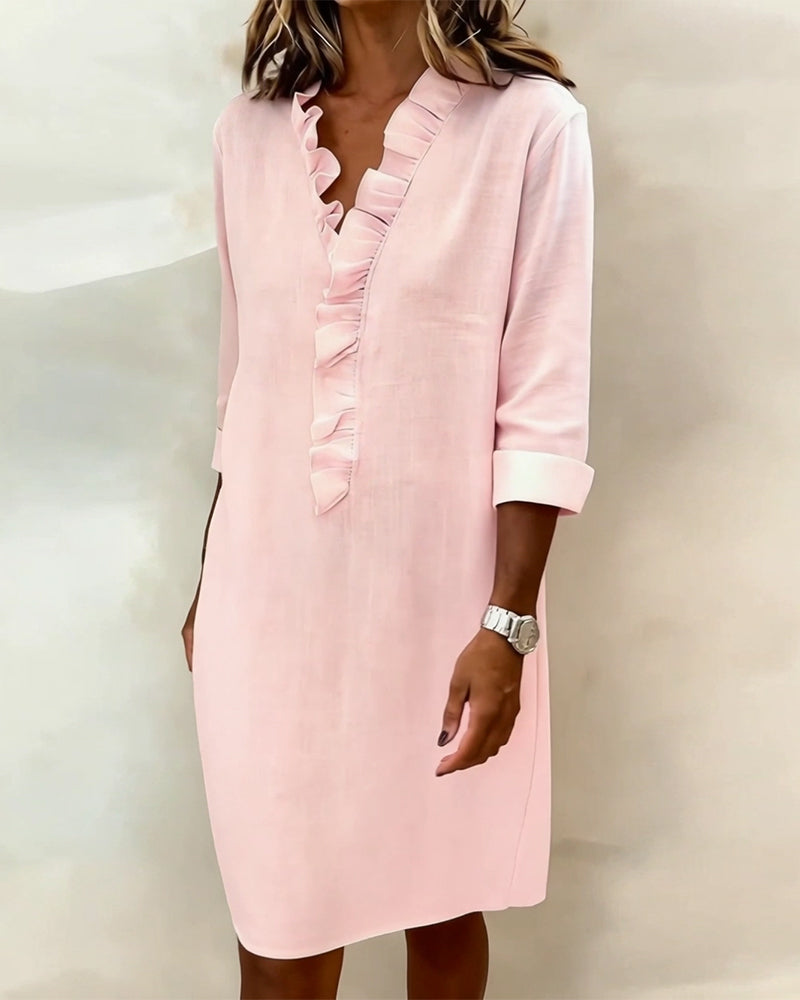 Alessia | Flared Dress with Ruffles