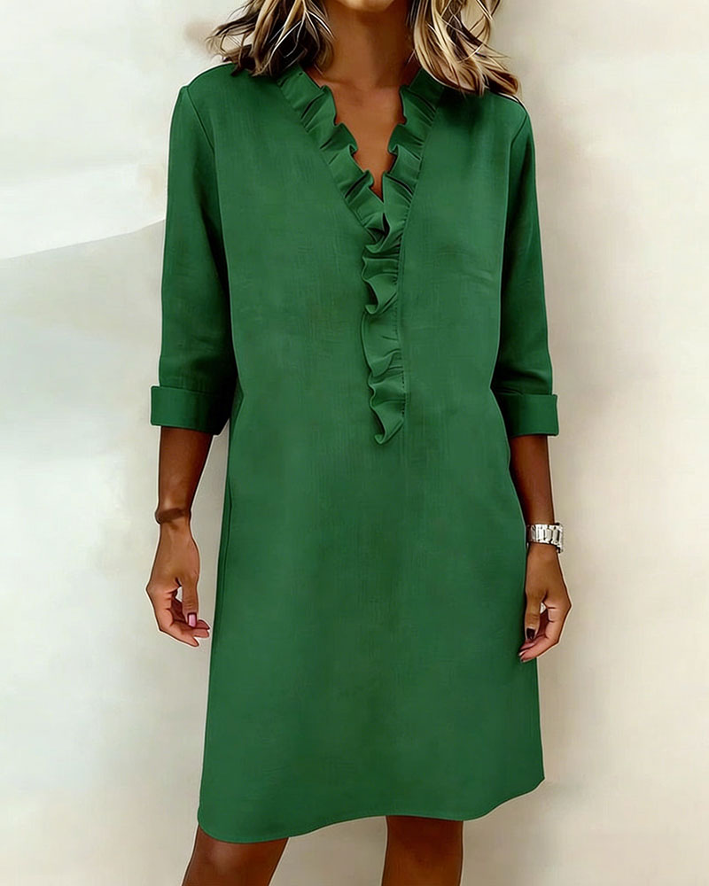 Alessia | Flared Dress with Ruffles
