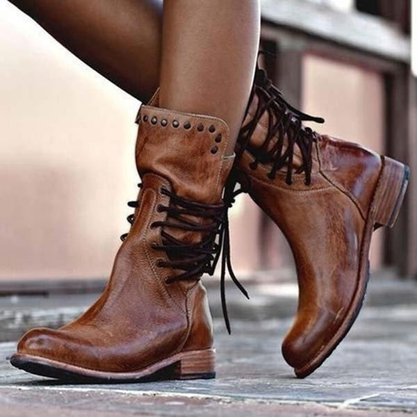 Ciss™ | Vintage Lace-Up Boots