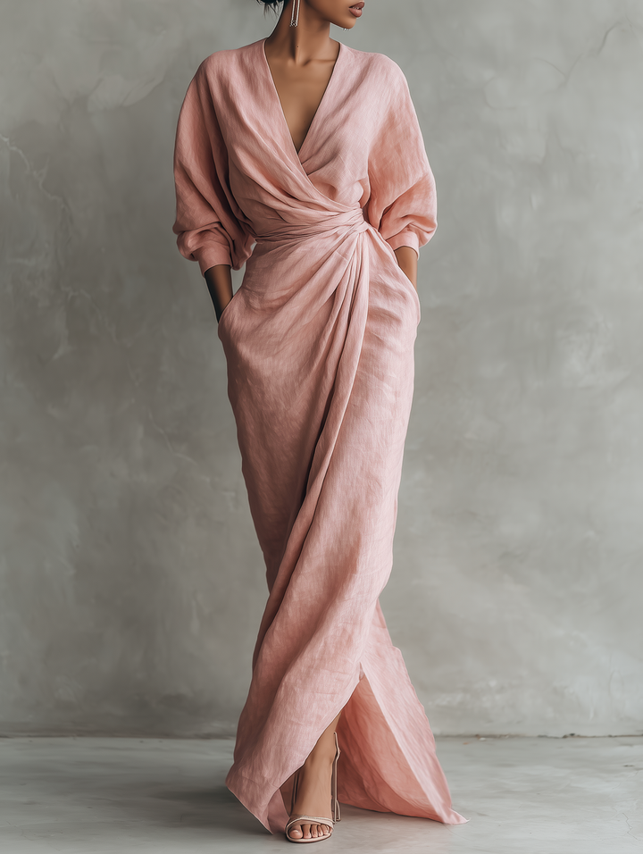 Isabella | Draped Maxi Wrap Dress