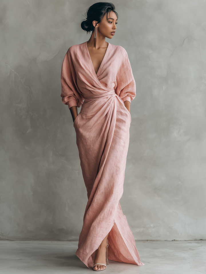 Isabella | Draped Maxi Wrap Dress
