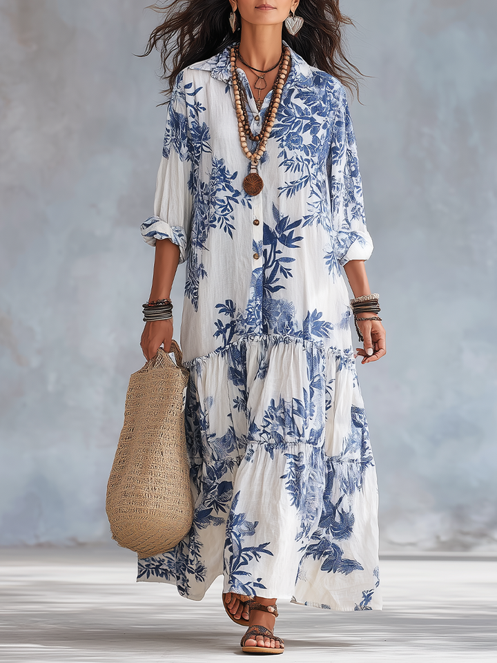Dahlia | Bohemian Floral Maxi Dress