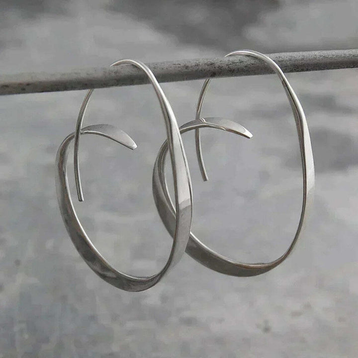 Open Spiral Drop Earrings