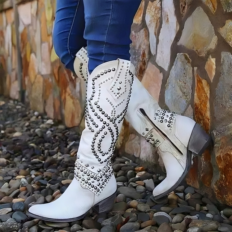 Rufa™ | Studded Western Knee-High Boots