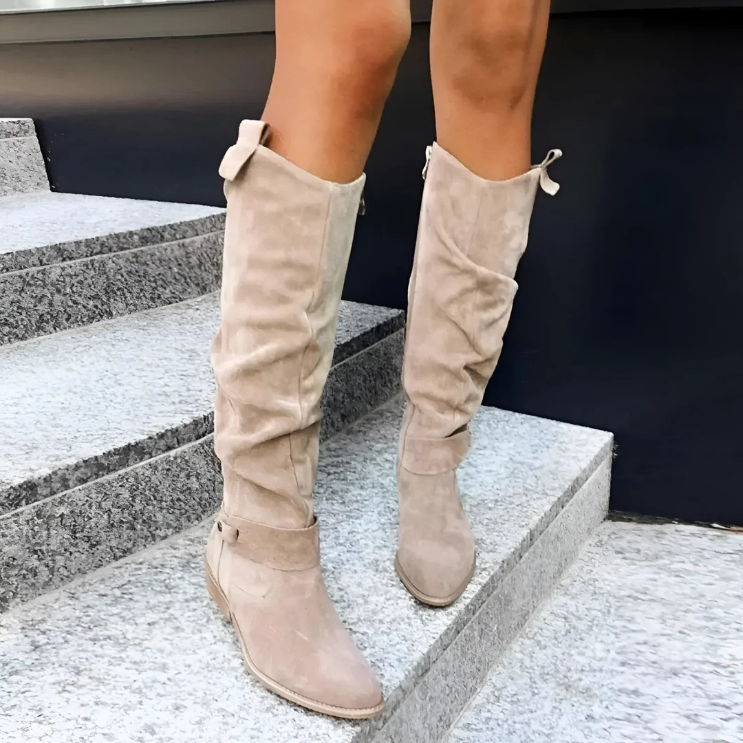 Camille | Suede Knee-High Boots