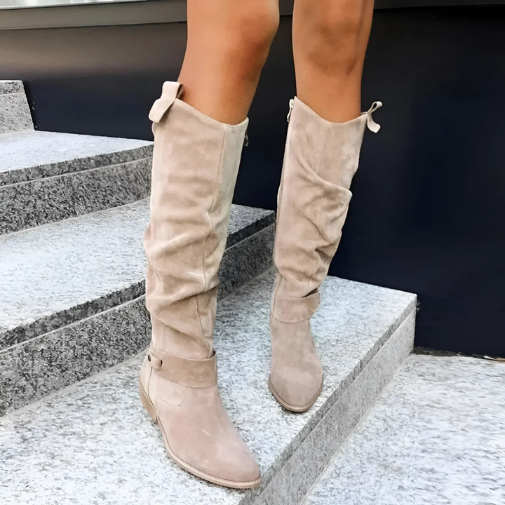 Camille | Suede Knee-High Boots