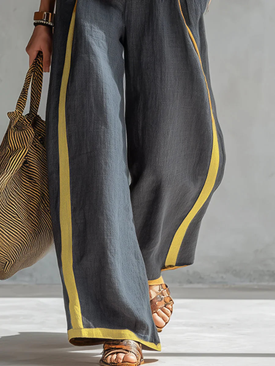 Elisa | Fluid Two-Piece Outfit with Contrast Details