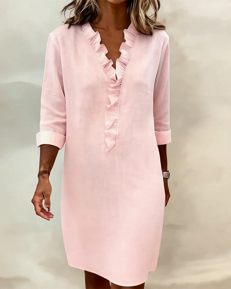 Alessia | Flared Dress with Ruffles