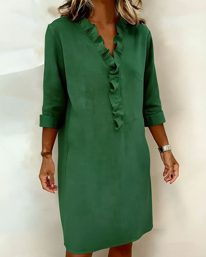 Alessia | Flared Dress with Ruffles
