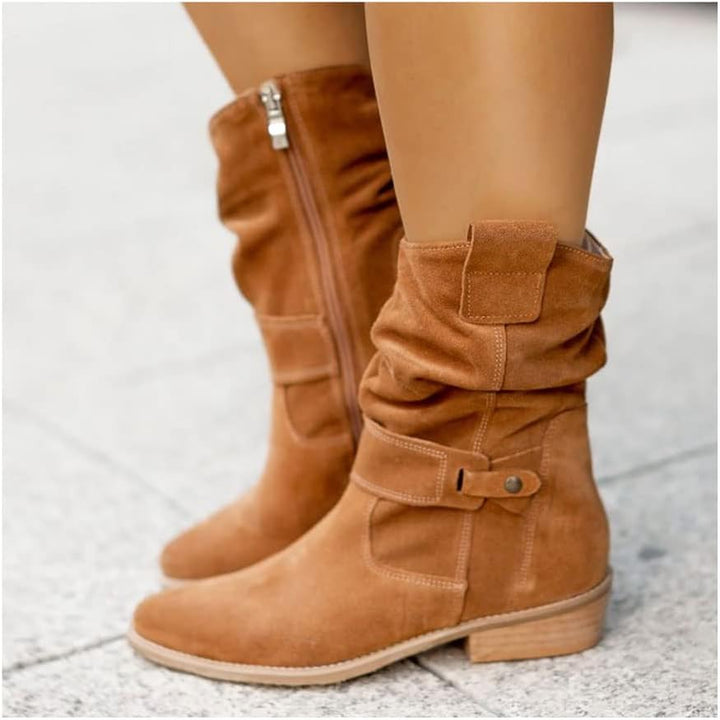Camille | Suede Knee-High Boots