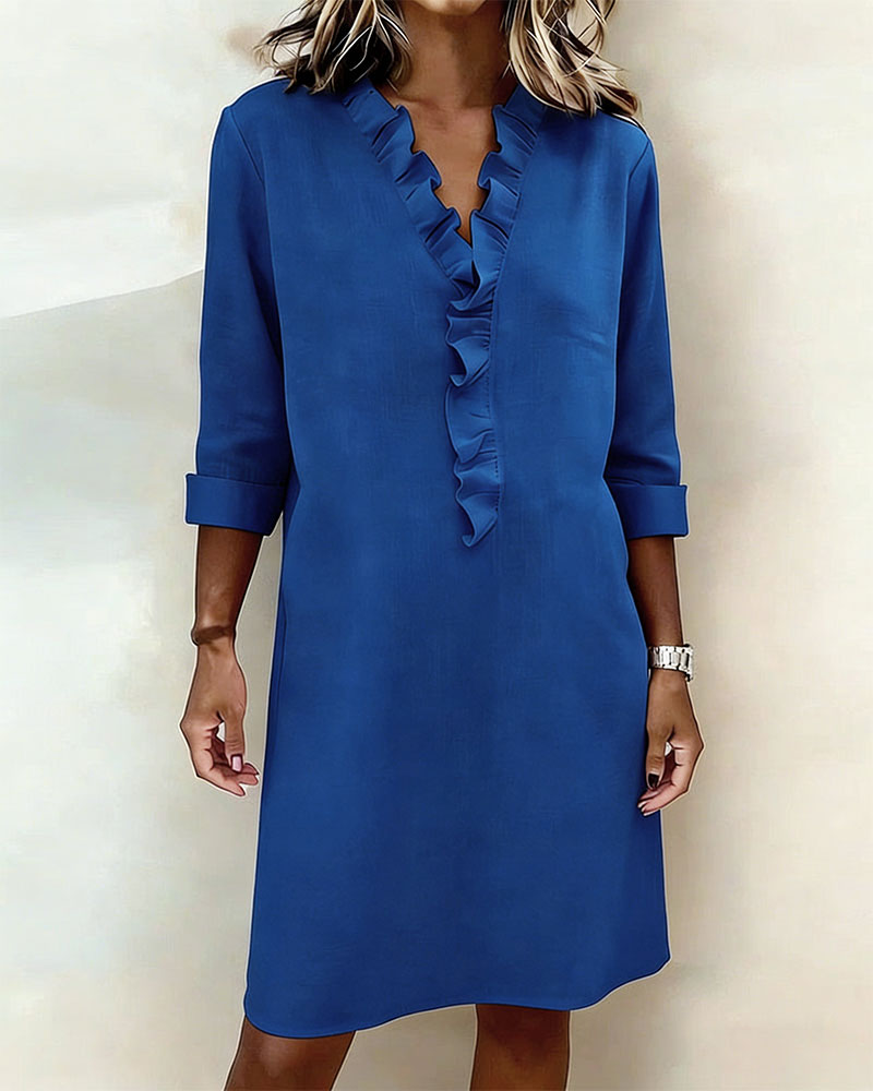 Alessia | Flared Dress with Ruffles