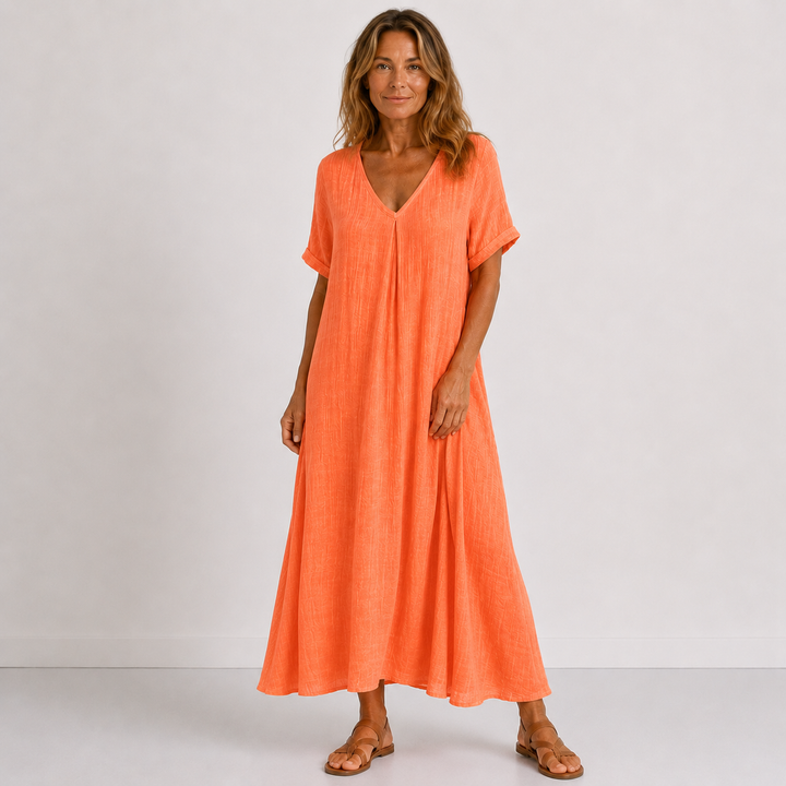 Violette | Long flowing linen dress