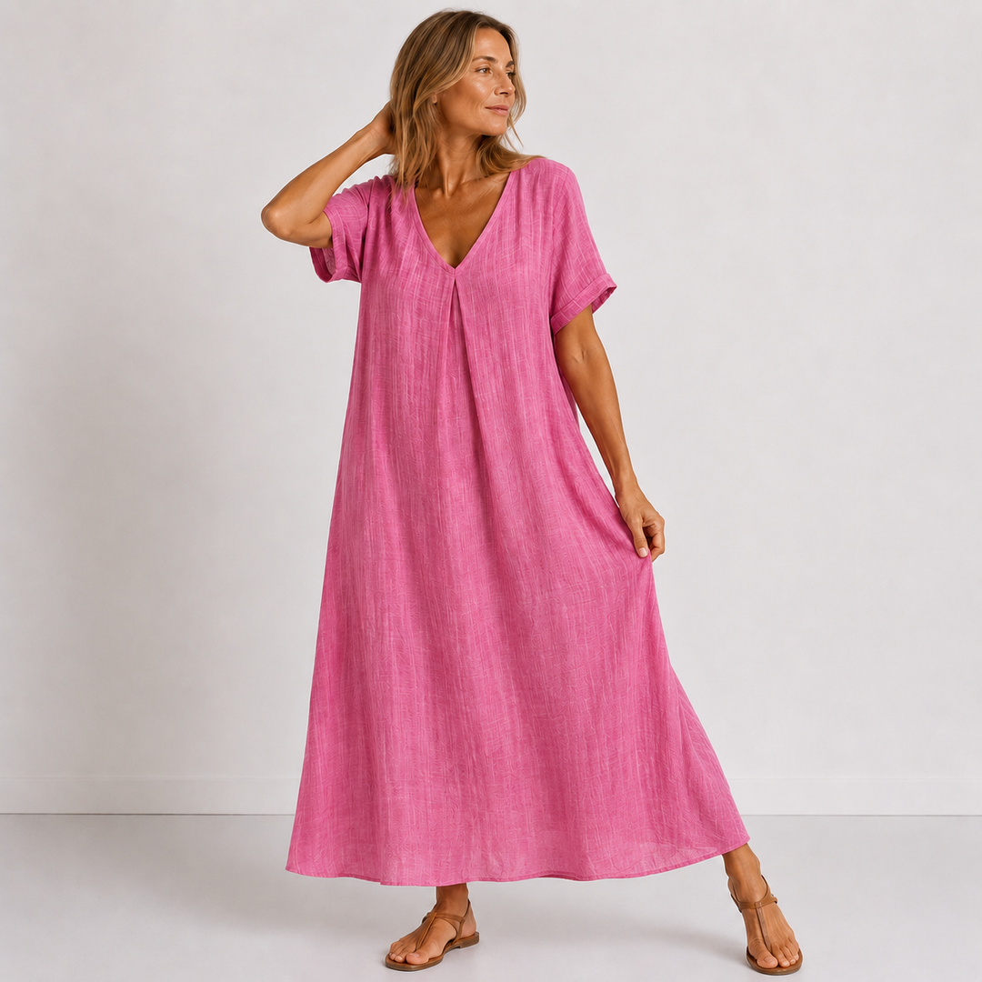 Violette | Long flowing linen dress