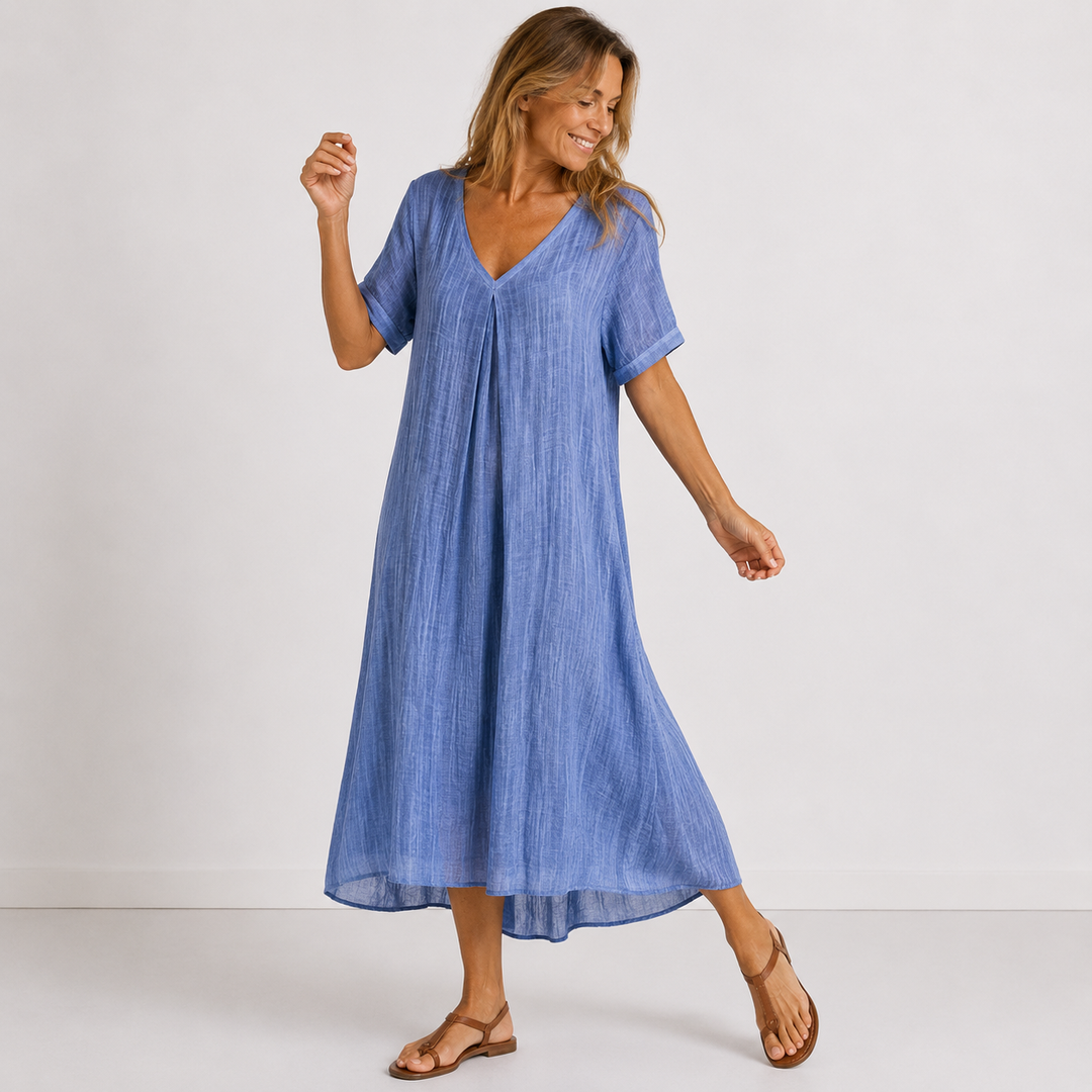 Violette | Long flowing linen dress