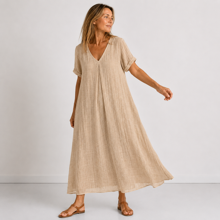 Violette | Long flowing linen dress