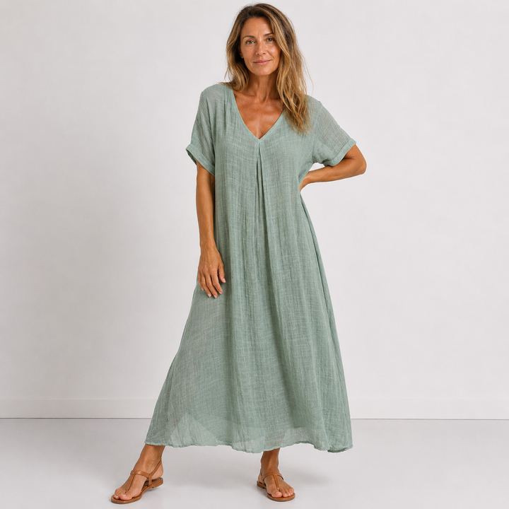 Violette | Long flowing linen dress