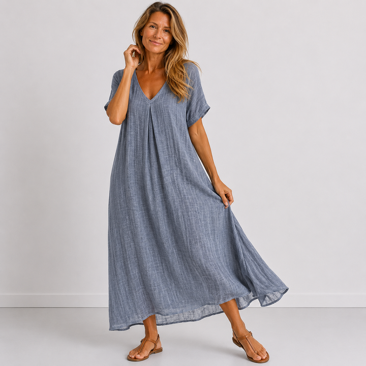Violette | Long flowing linen dress