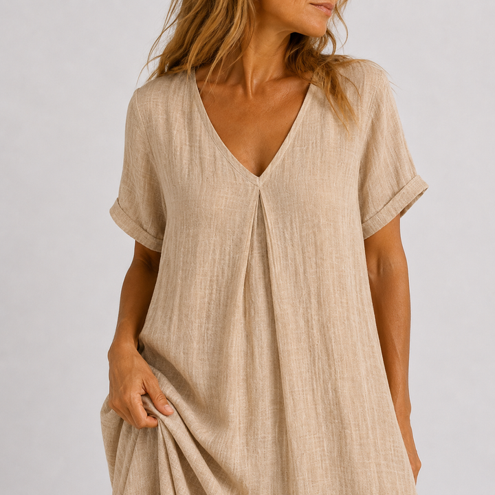 Violette | Long flowing linen dress