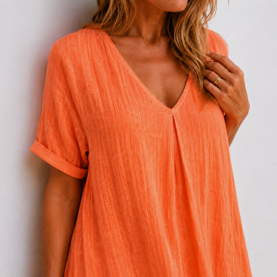Violette | Long flowing linen dress
