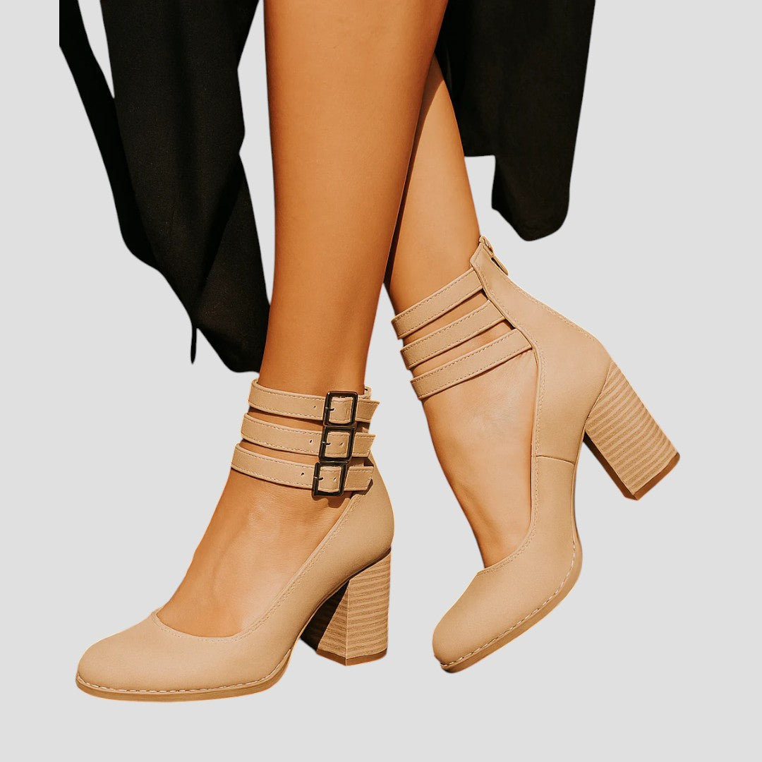 HARLOW | TRIPLE STRAP HEELS