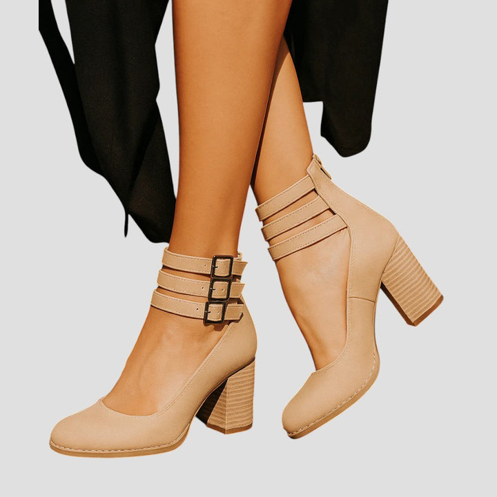 HARLOW | TRIPLE STRAP HEELS