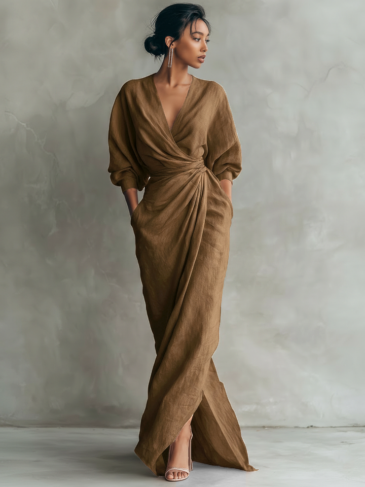 Isabella | Draped Maxi Wrap Dress