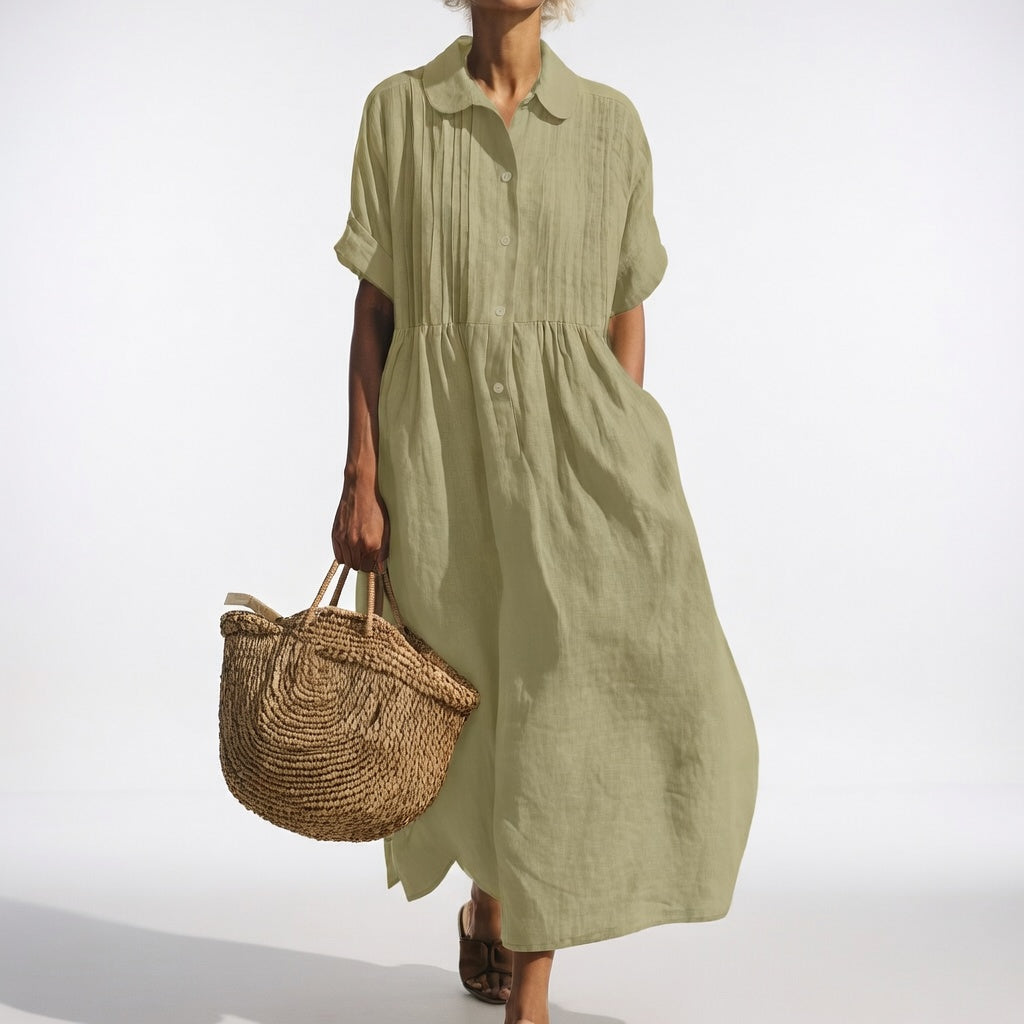 Aurora | Maxi Fluid Dress with Pockets