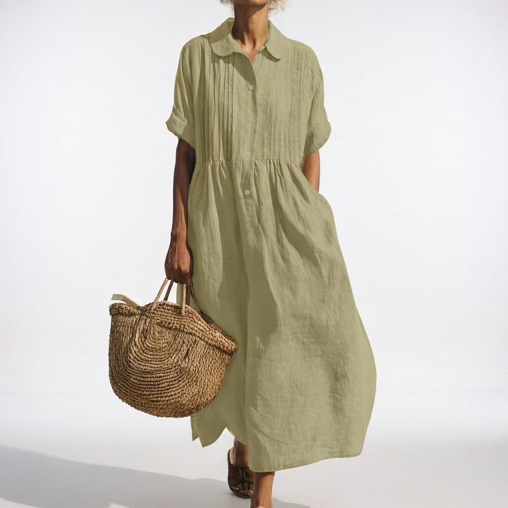 Aurora | Maxi Fluid Dress with Pockets