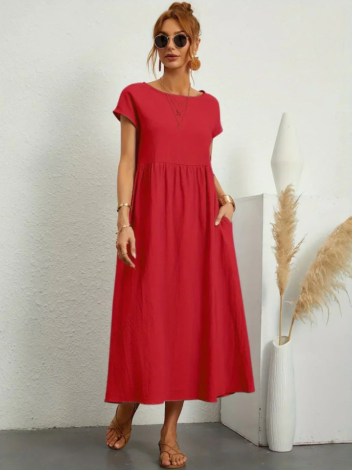 Livia | Maxi Flared Dress with Pockets