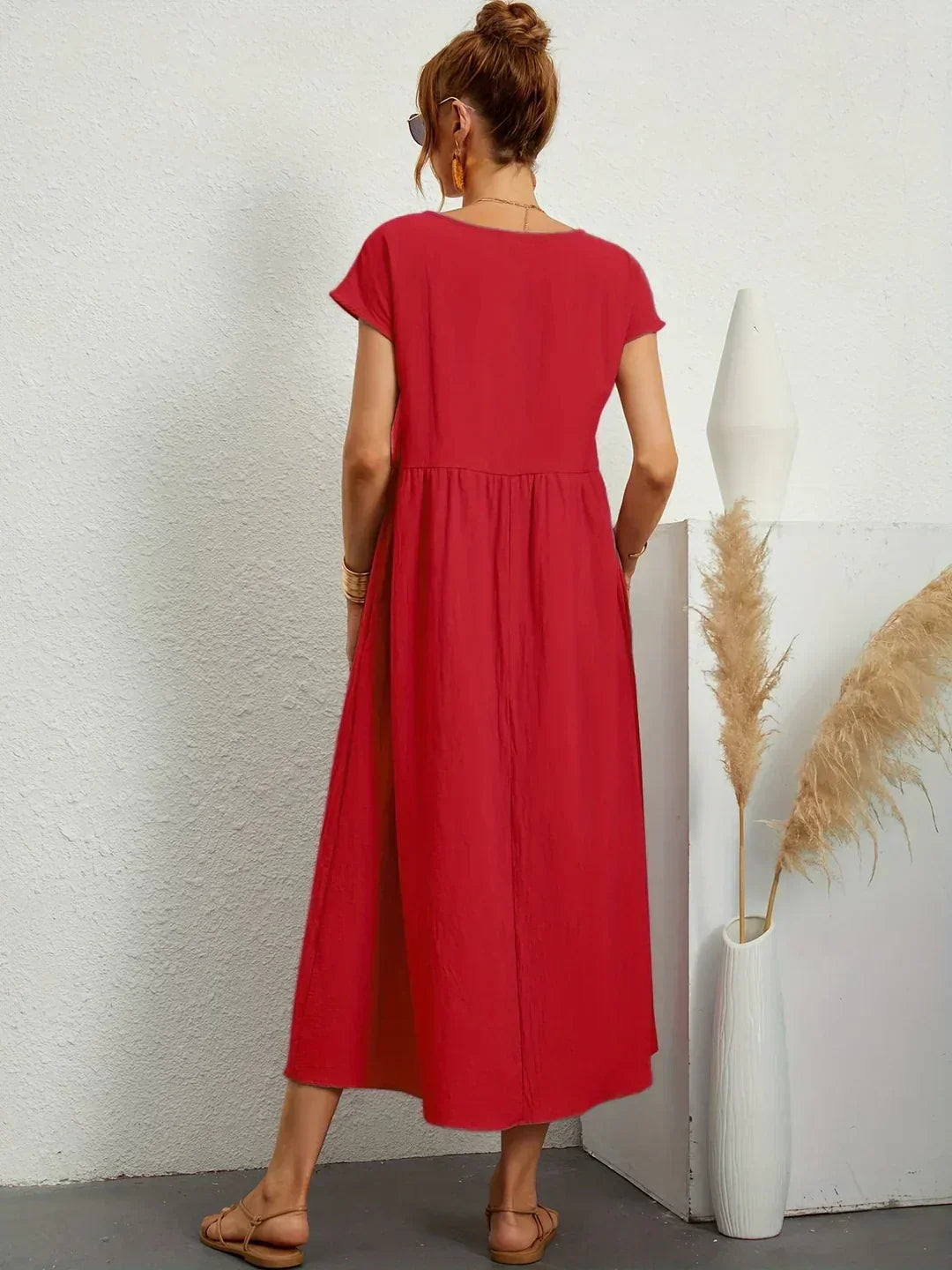 Livia | Maxi Flared Dress with Pockets