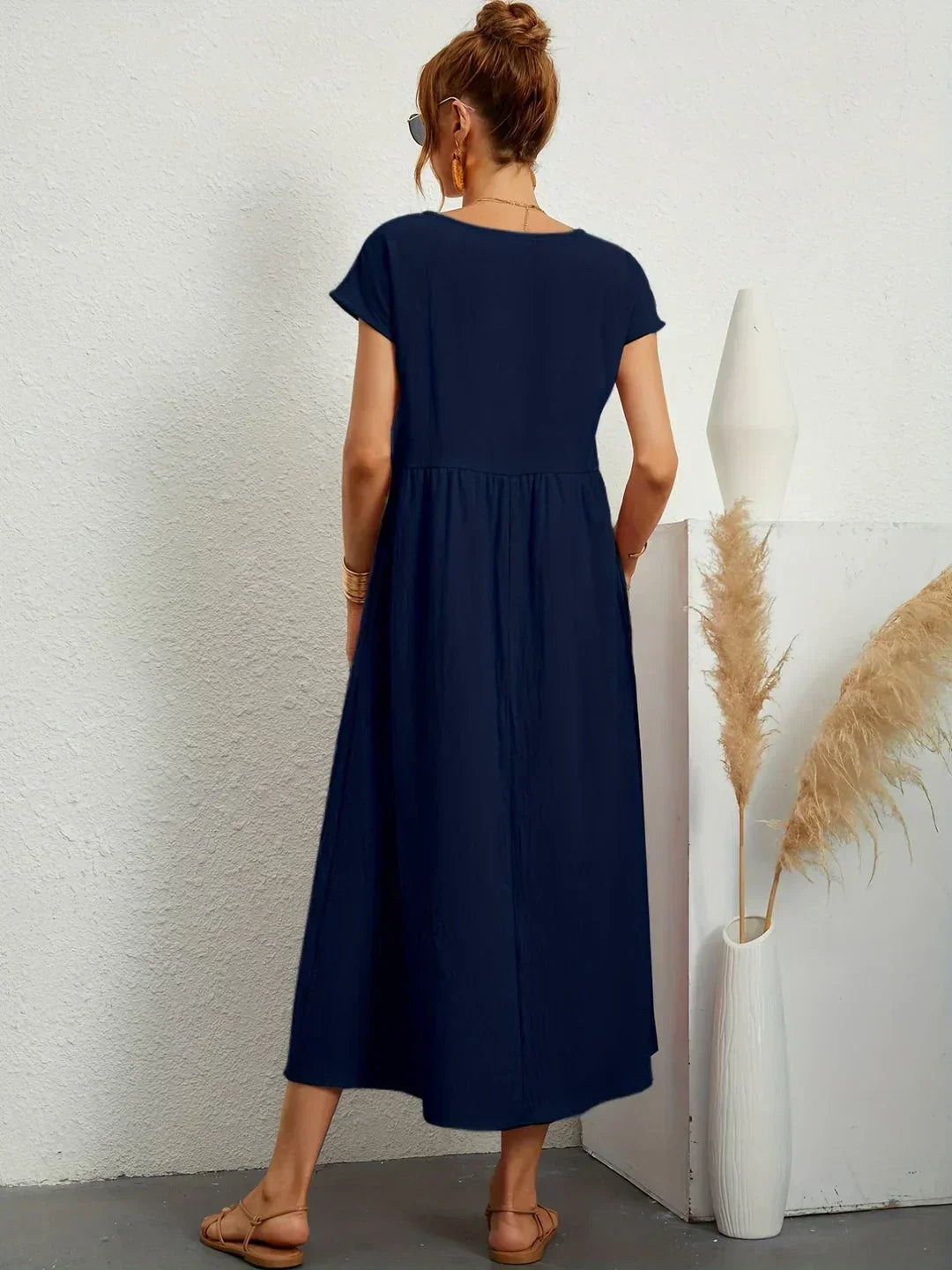 Livia | Maxi Flared Dress with Pockets