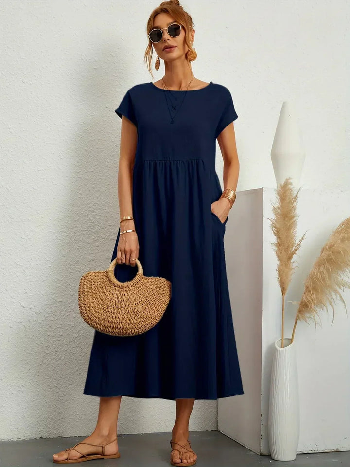 Livia | Maxi Flared Dress with Pockets