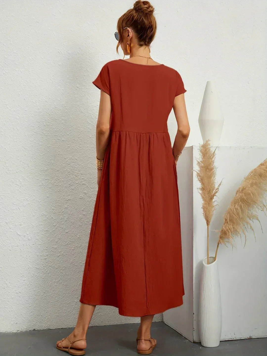 Livia | Maxi Flared Dress with Pockets