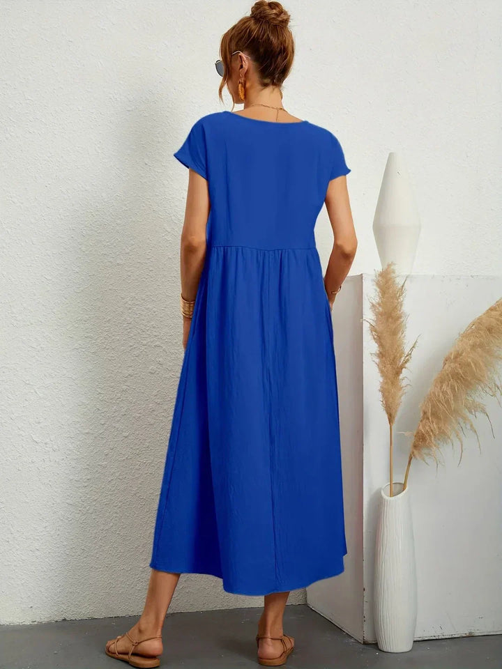 Livia | Maxi Flared Dress with Pockets