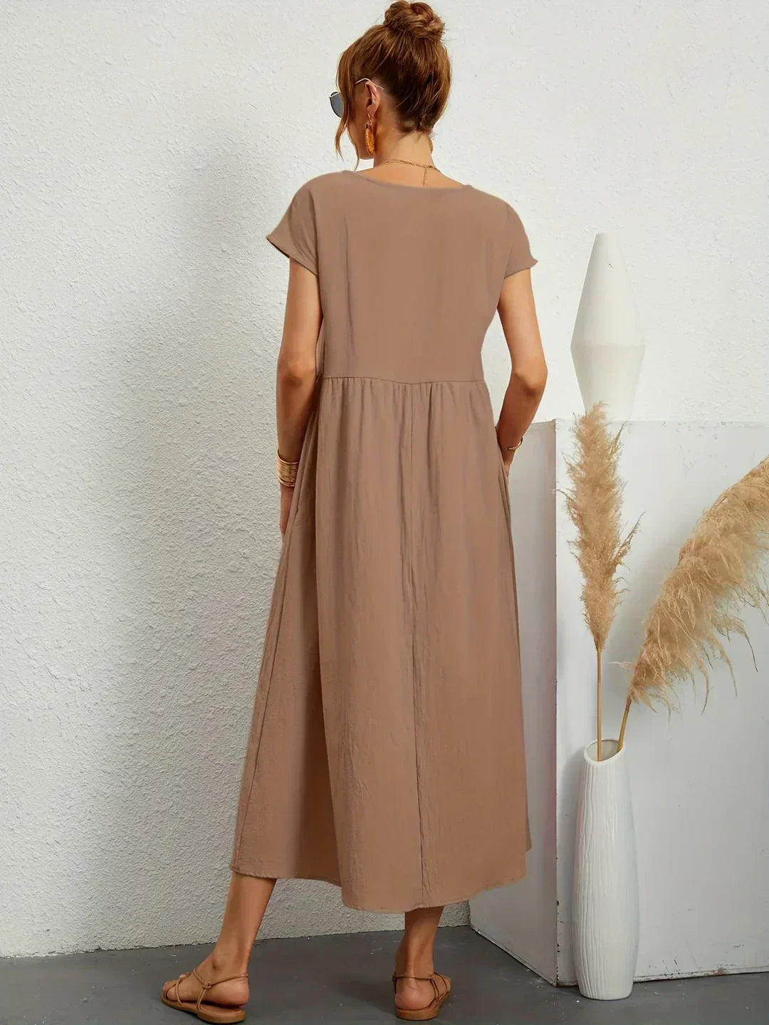 Livia | Maxi Flared Dress with Pockets