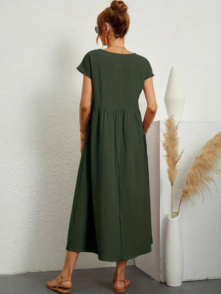 Livia | Maxi Flared Dress with Pockets