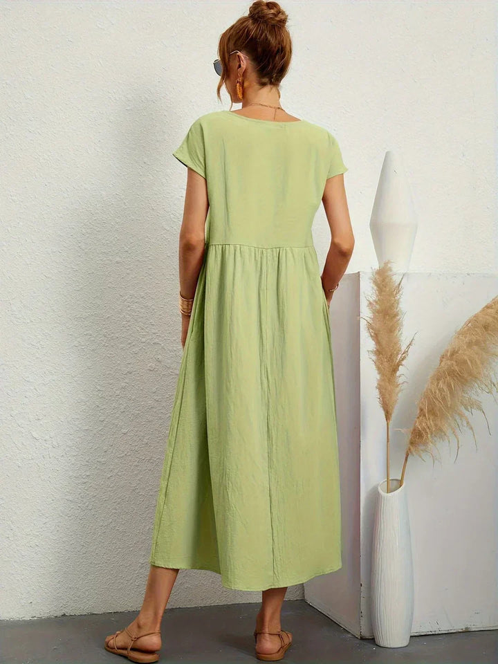 Livia | Maxi Flared Dress with Pockets