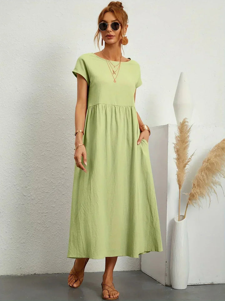 Livia | Maxi Flared Dress with Pockets