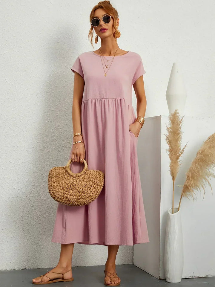 Livia | Maxi Flared Dress with Pockets