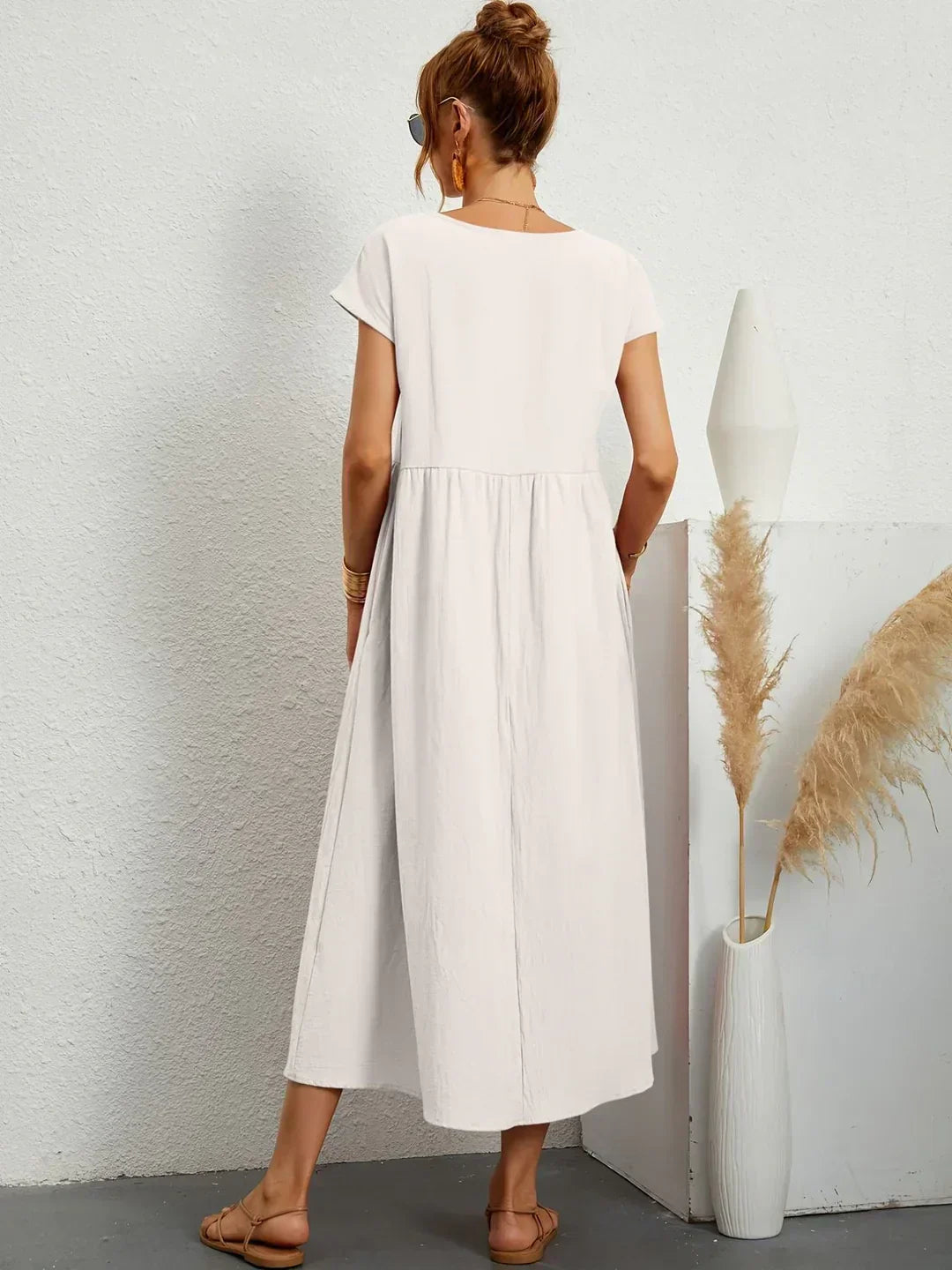 Livia | Maxi Flared Dress with Pockets