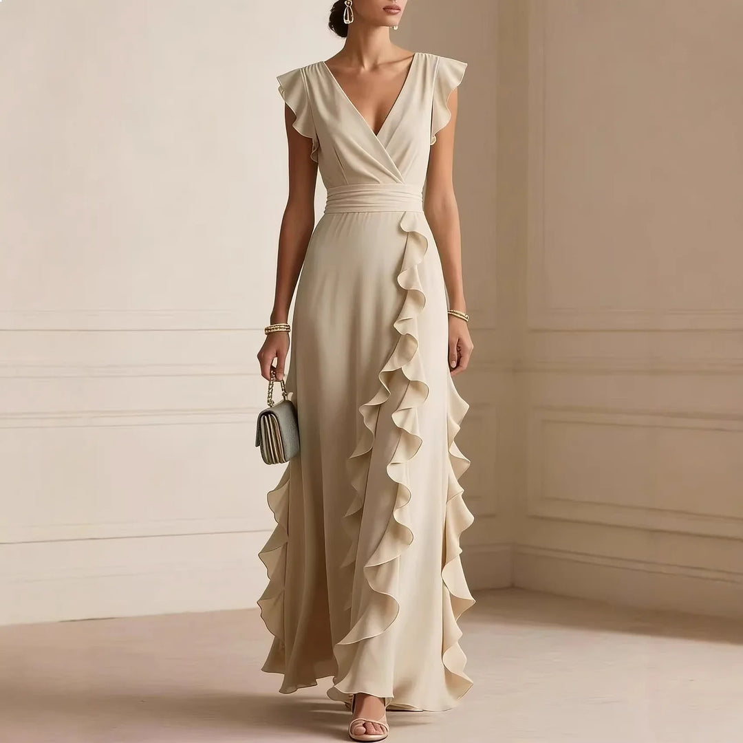 Chiara | Elegant Long Dress with Ruffles