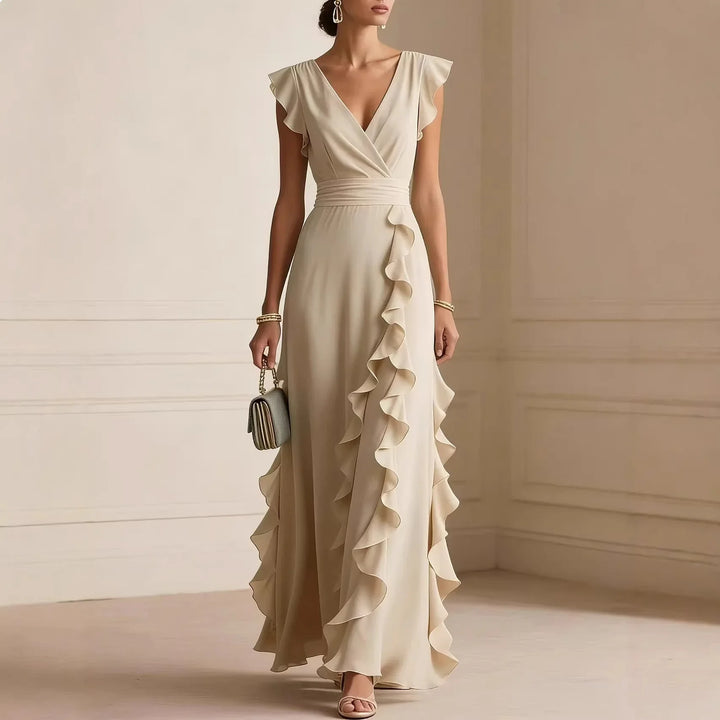 Chiara | Elegant Long Dress with Ruffles