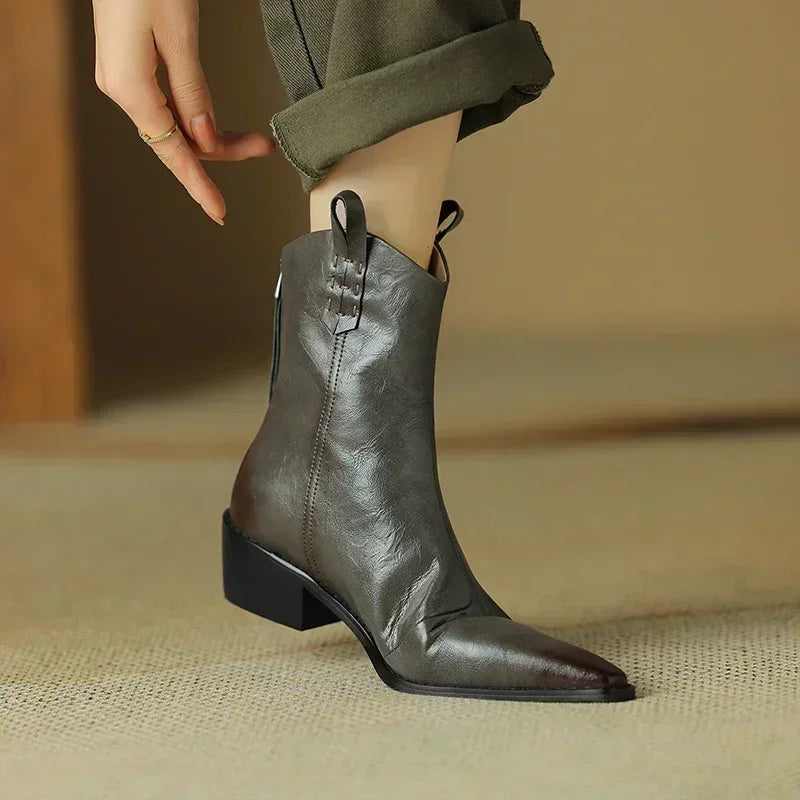 Rhonda | Low Heel Fall Western Boots