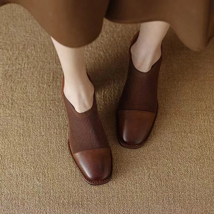 Peggy | Retro Fall Block Heel Booties