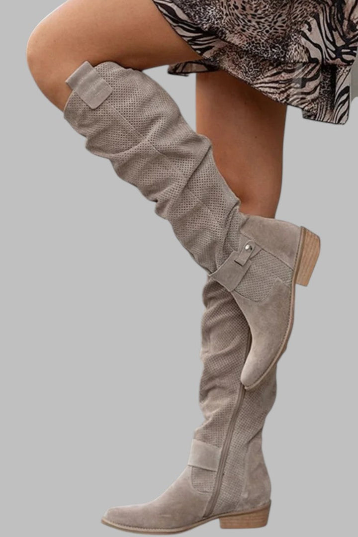 Willa | Suede Knee-High Boots