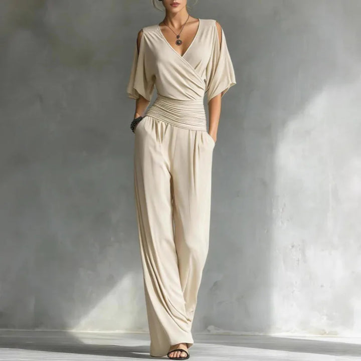 Adele | Long Fitted Waist Jumpsuit