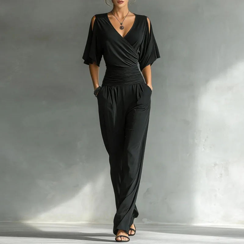 Adele | Long Fitted Waist Jumpsuit