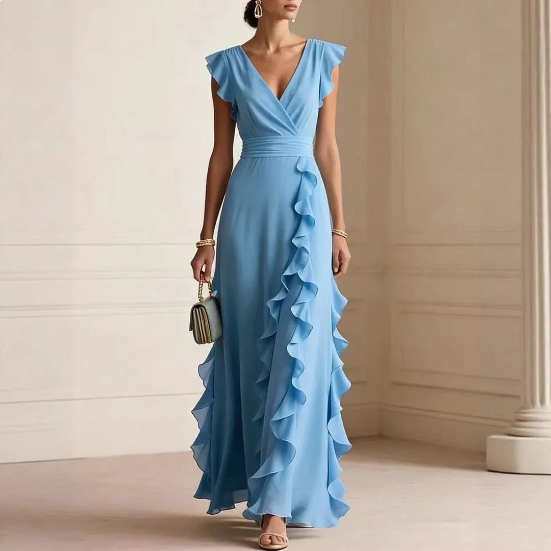 Chiara | Elegant Long Dress with Ruffles