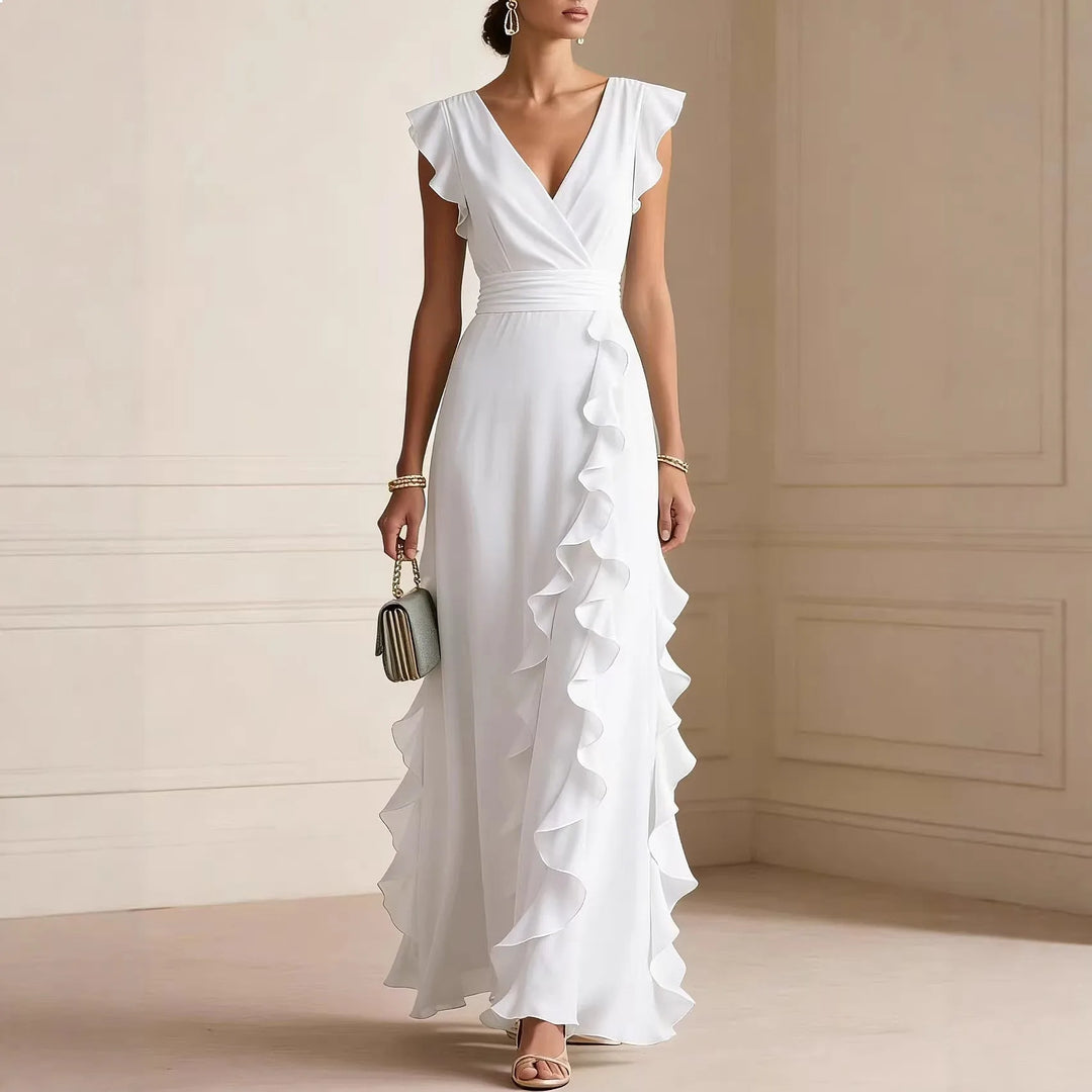 Chiara | Elegant Long Dress with Ruffles